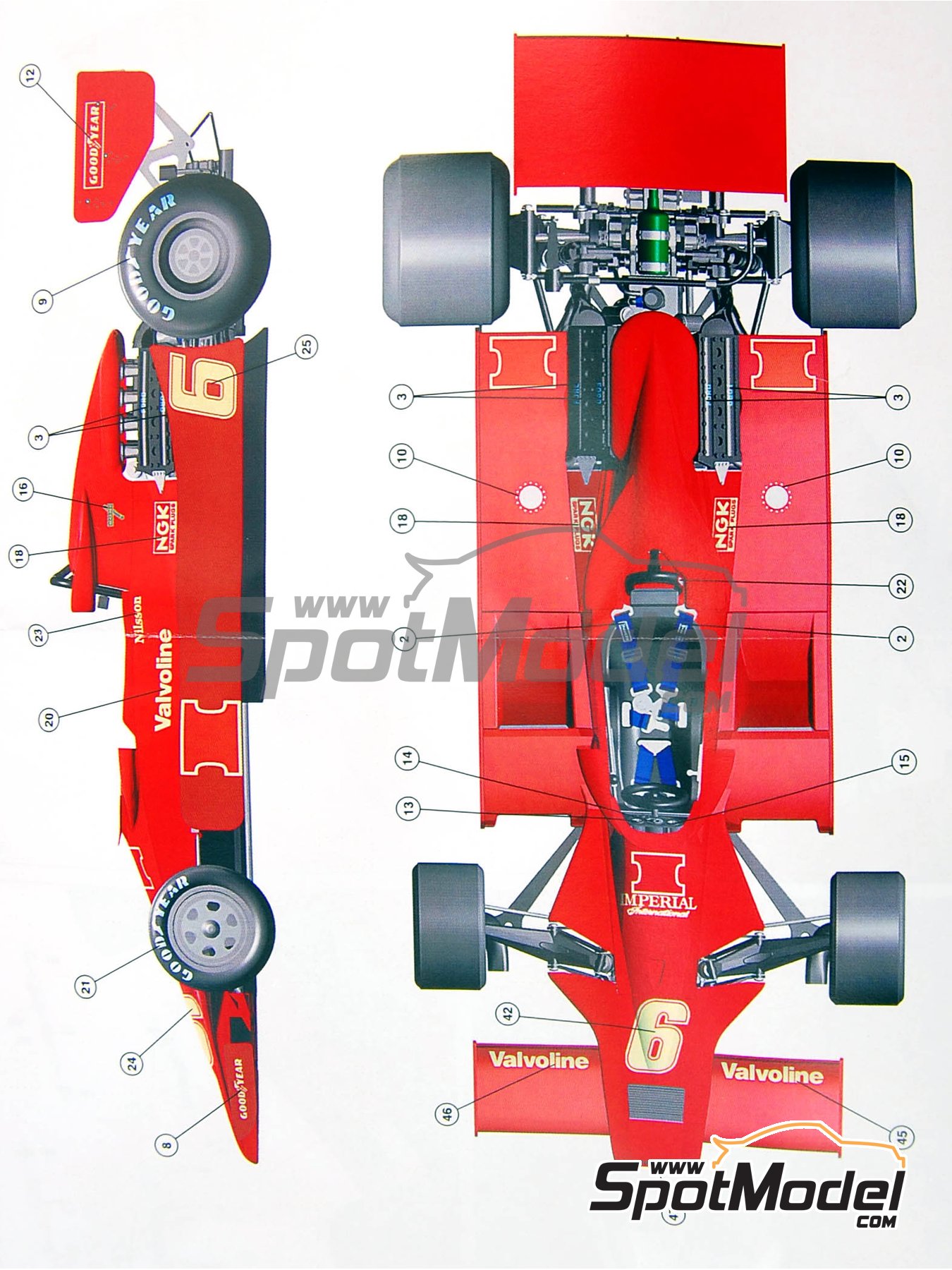 Tameo Kits TMK403: Car scale model kit 1/43 scale - Lotus